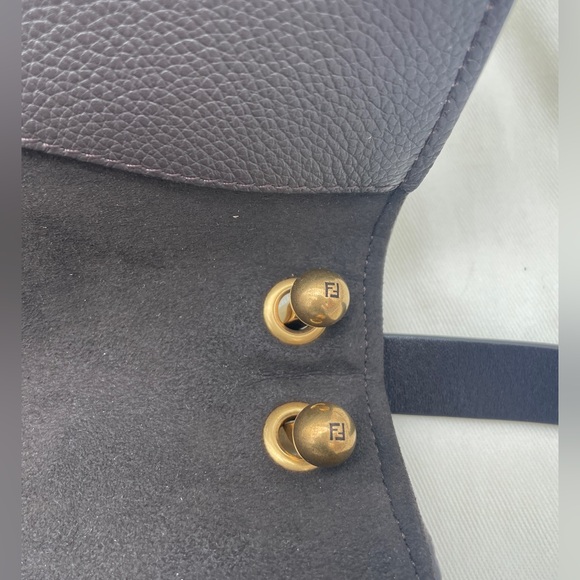 $3K BRAND NEW FENDI C'MON MEDIUM FF BROWN JACQUARD LEATHER BAG - Picture 13 of 16